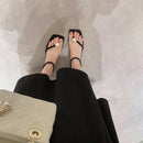 Sandalias Con Punta Cuadrada