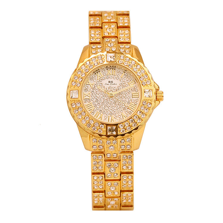 Reloj de Cristal con Diamantes para Mujer